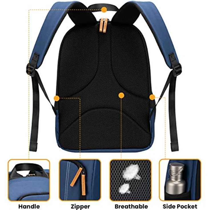 TARION Kamerarucksack, Spiegelreflex Fotorucksack, wasserdicht, leicht und kompakt, 15 Zoll Laptopfach, Regenhaube, blau – Bild 5