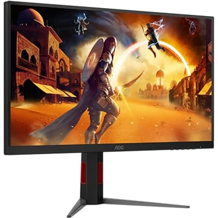 AOC Gaming U27G4XM, 27 Zoll UHD 4K Monitor, 1ms Reaktionszeit, 160 Hz bei UHD oder 320 Hz bei FHD, G-Sync kompatibel, HDR1000, schwarz-rot – Bild 3