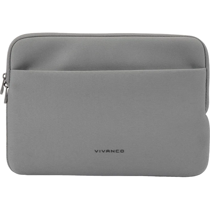 Vivanco NEO PRO Notebook Sleeve 13-14", Neopren, inkl. Vorderfach, grau