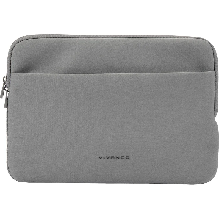 Vivanco NEO PRO Notebook Sleeve 13-14", Neopren, inkl. Vorderfach, grau