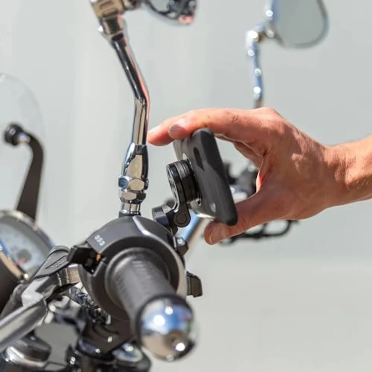 SP Connect Clutch Mount Pro, Motorrad Smartphone Halterung mit schwenkbarem Kopf aus Flugzeug-Aluminium – Bild 2