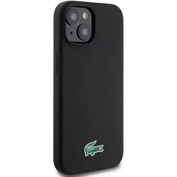 Lacoste Schutzhülle für Apple iPhone 15, originale Silikon-Hülle, MagSafe-kompatibel, Schwarz – Bild 4