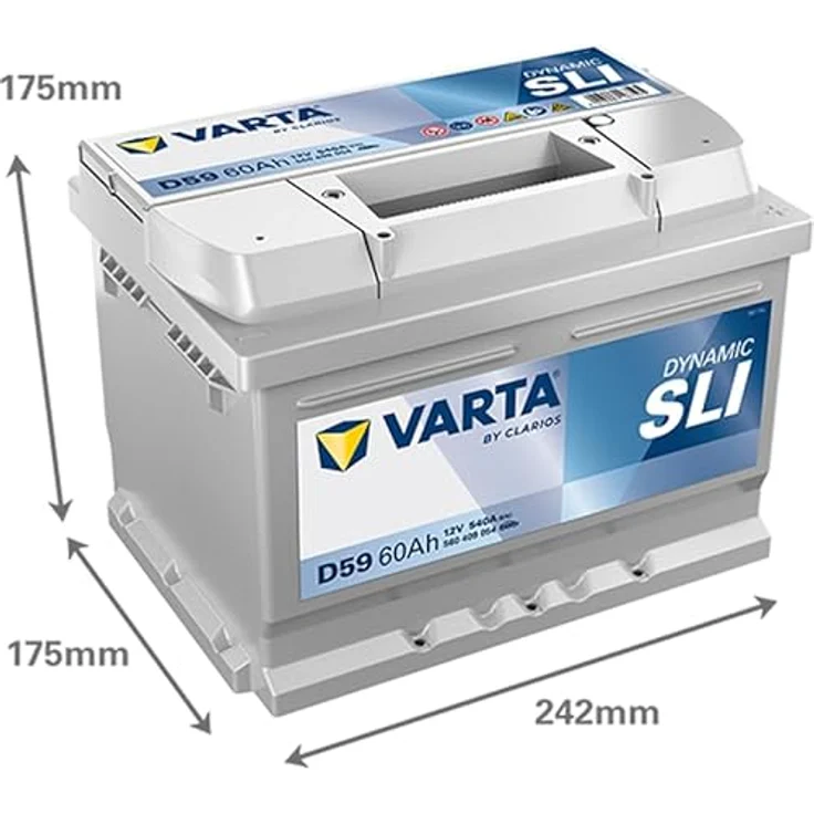 VARTA D59 Blue Dynamic 12V 60Ah 540A Autobatterie, hohe Startleistung mit Schaltung 0 – Bild 3