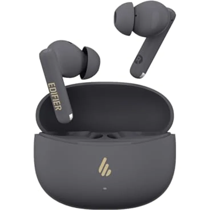 Edifier X5 Pro Kopfhörer mit aktiver Geräuschunterdrückung, KI-verbesserten Anrufen, Transparenz, Schnellladung, Gaming-Modus, IP55 wasserdicht, kabellos, Bluetooth 5.3, Grau