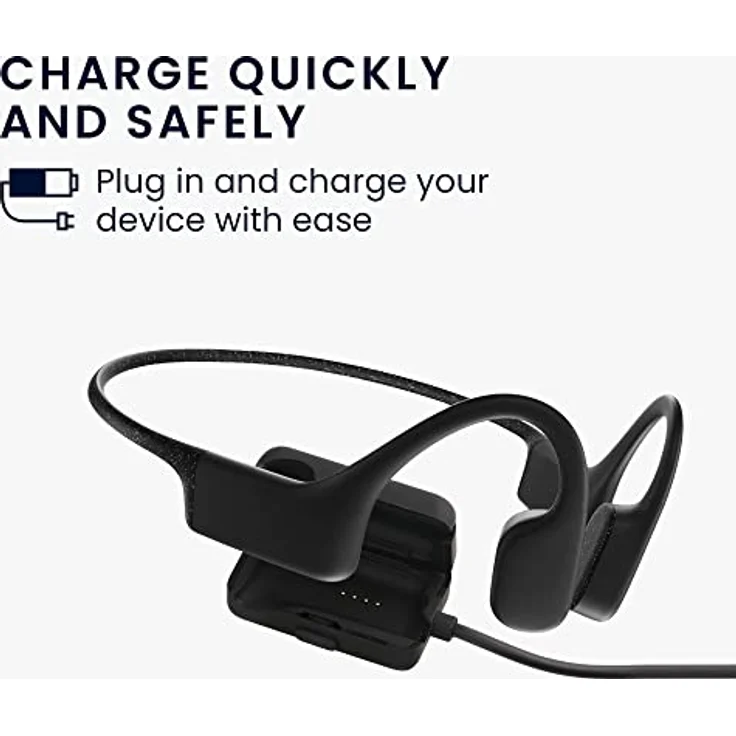 kwmobile Smartwatch Ladekabel für AfterShokz Xtrainerz AS700 / OpenSwim S700, USB Aufladekabel in Schwarz, 100 cm lang, ideal als Ersatz- und Reiseladekabel – Bild 2