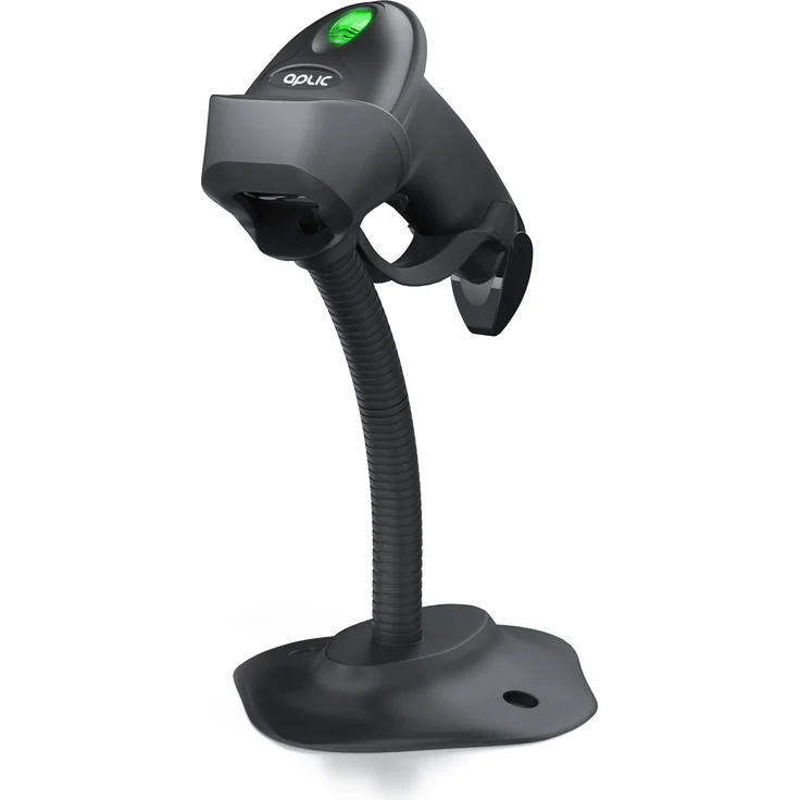 Aplic Wireless Barcode Scanner, Handscanner 2.4 GHz, 1D/2D Decodierung, 2000 mAh Akku, inkl. Standfuss, Schwarz