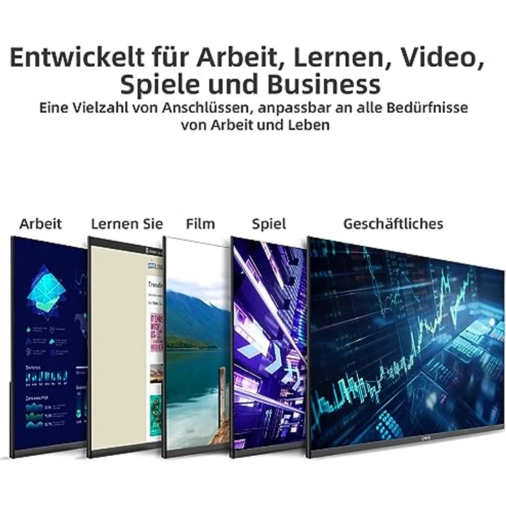 CHIQ 24 Zoll Monitor, Full HD, Ultra Slim, 3-seitig Rahmenlos, IPS, 99% sRGB, AMD FreeSync, 75Hz, VA, VESA montierbar, Quick Release – Bild 5