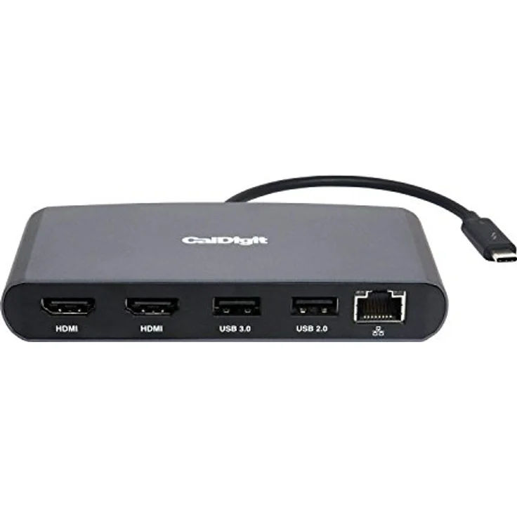 CalDigit Thunderbolt 3 Mini-Dock, tragbares Aluminium-Dock mit Dual 4K erweiterten Displays – Bild 2