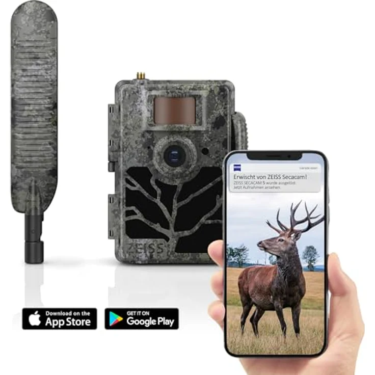 ZEISS Überwachungskamera Secacam 5 100° Weitwinkel, wetterfestes Gehäuse, schwarz – Bild 1