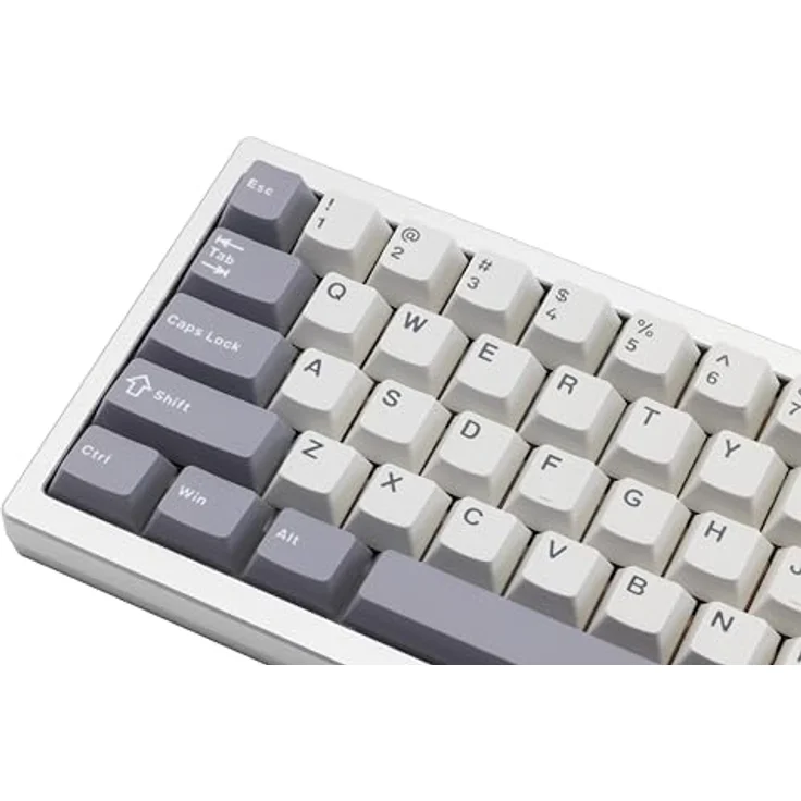 CutiePcs WOBKEY Zen 65 Mechanische Tastatur, CNC-Aluminiumgehäuse, Hot-Swappable, Tri-Mode (BT/2,4G/USB-C), RGB-Beleuchtung, QMK/VIA, für Mac & Windows geeignet (Lite Silber) – Bild 2