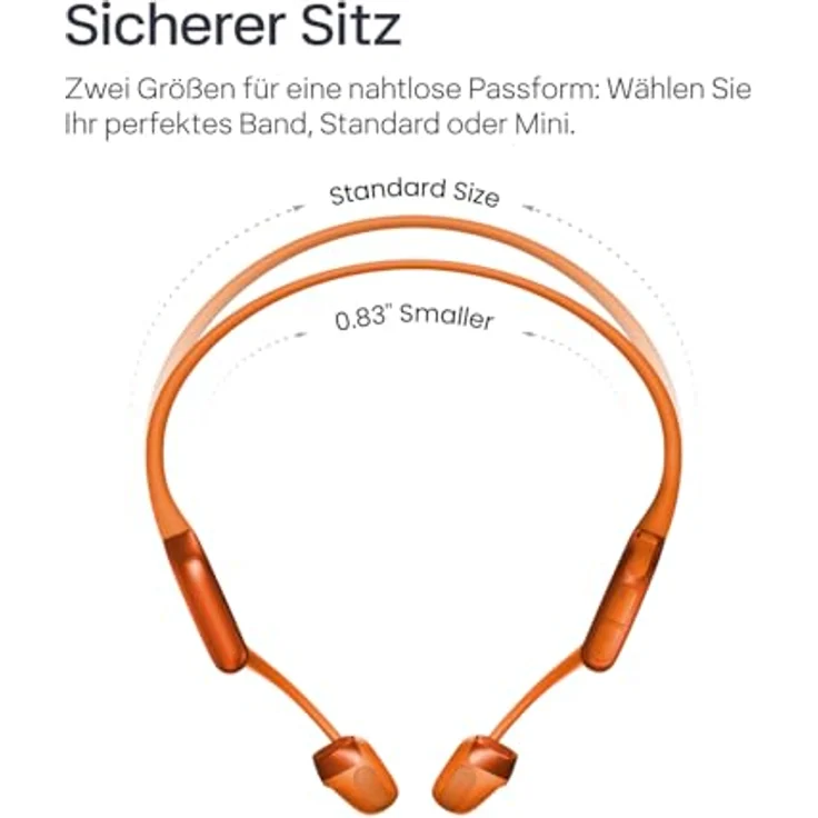 SHOKZ OpenRun Pro 2 Knochenschall Sportkopfhörer, Orange, Bluetooth 5.3, Geräuschunterdrückung, IP55 wasserdicht, 12 Std. Wiedergabe, USB-C Schnellladung – Bild 5