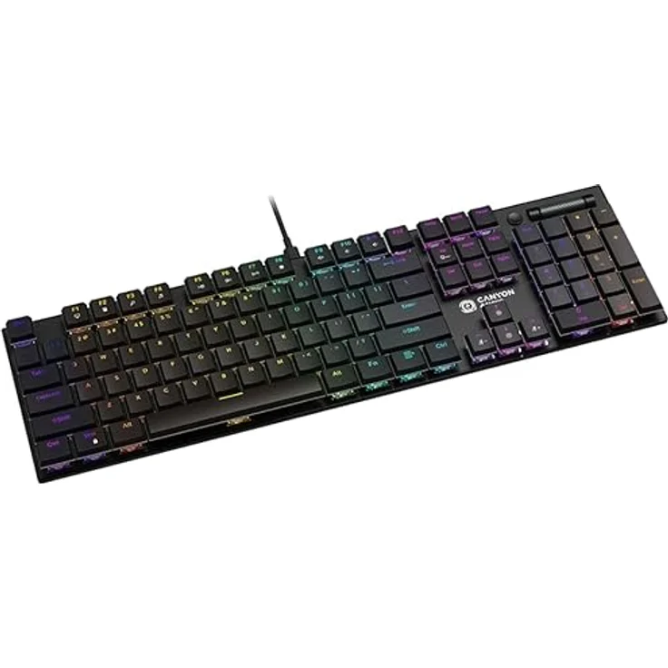 CANYON Cometstrike GK-55, Kabelgebundene Gaming-Tastatur mit Hochwertigen Mechanischen Tasten, Schwarz – Bild 3