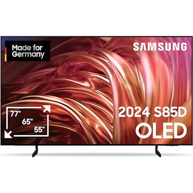 Samsung OLED 4K S85D Fernseher 77 Zoll, Samsung TV mit Neural Quantum 4K AI Gen2 Prozessor, OLED HDR, Contour Design, Smart TV, GQ77S85DAEXZG, Deutsches Modell [2024] – Bild 1