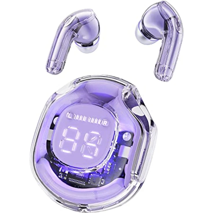 Acefast T8 Crystal color (2) Bluetooth earbuds (7 h, Kabelgebunden), Kopfhörer, Violett – Bild 1