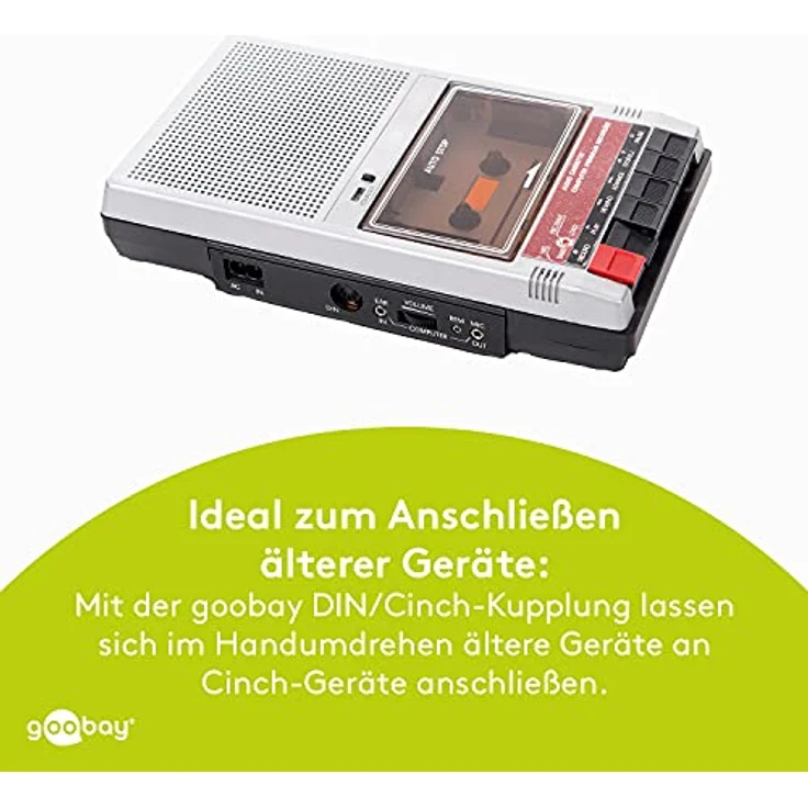 Goobay 50014 Audiokabel Adapter für die Verbindung mit alten Audiogeräten; Verbindung über 5 pol DIN Stecker auf 2 Chinch Stecker (R / L); 1,5m – Bild 3