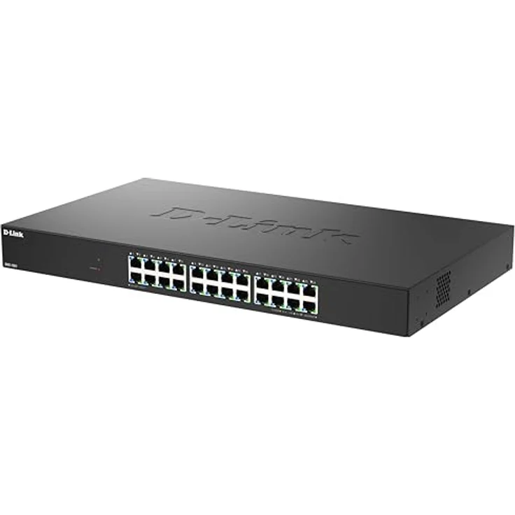 D-Link DMS-1024 24-Port Multi-Gigabit Unmanaged Switch, 2,5G Ethernet, Plug & Play, Metallgehäuse, Rackmontage, geräuscharm – Bild 1