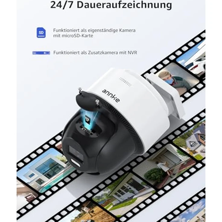 ANNKE CPT500, 3K PT PoE Überwachungskamera mit Auto-Tracking, 345° Schwenk, 80° Neige, 2-Wege-Audio, KI Personen-/Fahrzeugerkennung, Smartes Duales Licht, 512 GB Speicher – Bild 7