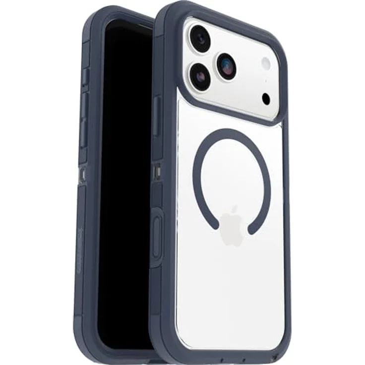 OtterBox Defender Series Pro XT Clear MagSafe Hülle für iPhone 17 Pro Max, stoßfest, 7x militärisch getestet, transparent/blau – Bild 1