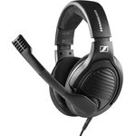 DROP Massdrop x Sennheiser PC37X Gaming-Headset – Mikrofon mit Geräuschunterdrückung mit Over-Ear-Design, 3 m abnehmbares Kabel und Velours-Ohrpolstern, Schwarz