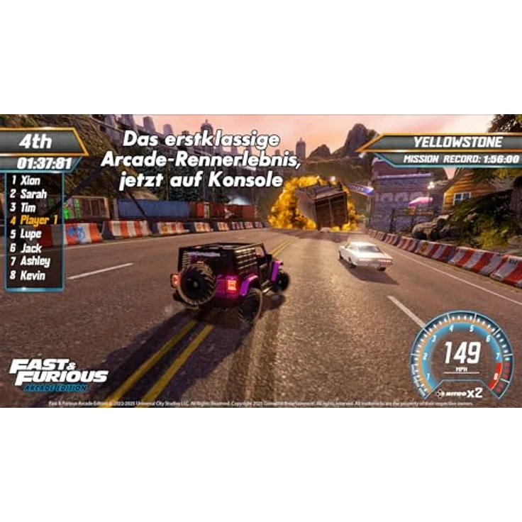 Game Mill Fast & Furious: Arcade Edition, PS5-Spiel mit legendären Autos, lokalem Splitscreen-Mehrspieler und anpassbaren Designs – Bild 3