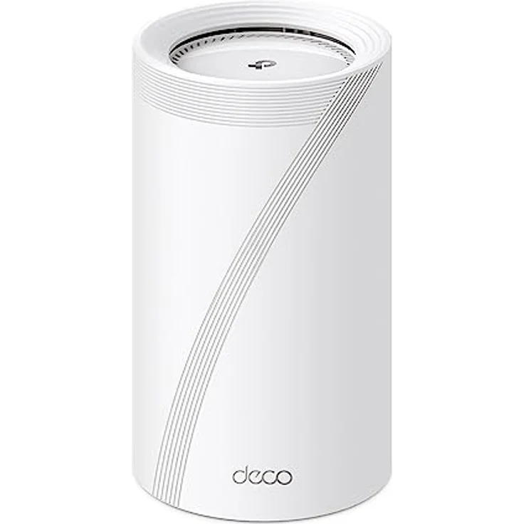 TP-Link Deco BE85 Wi-Fi 7 Mesh WLAN-Set (1er-Pack), BE19000 Tri-Band-Router und Repeater (10 Gbit/s Ethernet/Glasfaser-Port, 19 GPS Wi-Fi-Geschwindigkeit, WPA3, 320 MHz Kanäle, 6 GHz) weiß – Bild 1