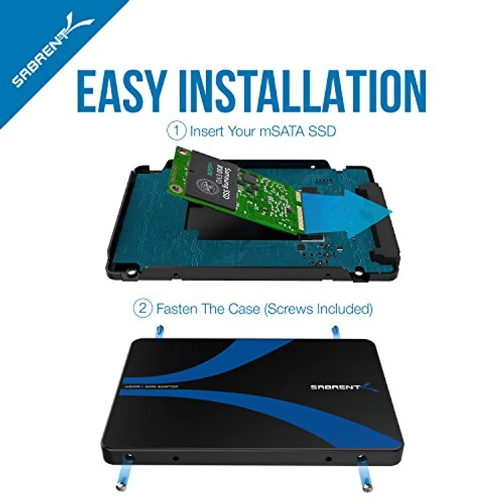 SABRENT mSATA zu 2.5 gehäuse Adapter, HIGH Speed mSATA-Konverter zu SATA III Aluminium (EC-MSSA) – Bild 4