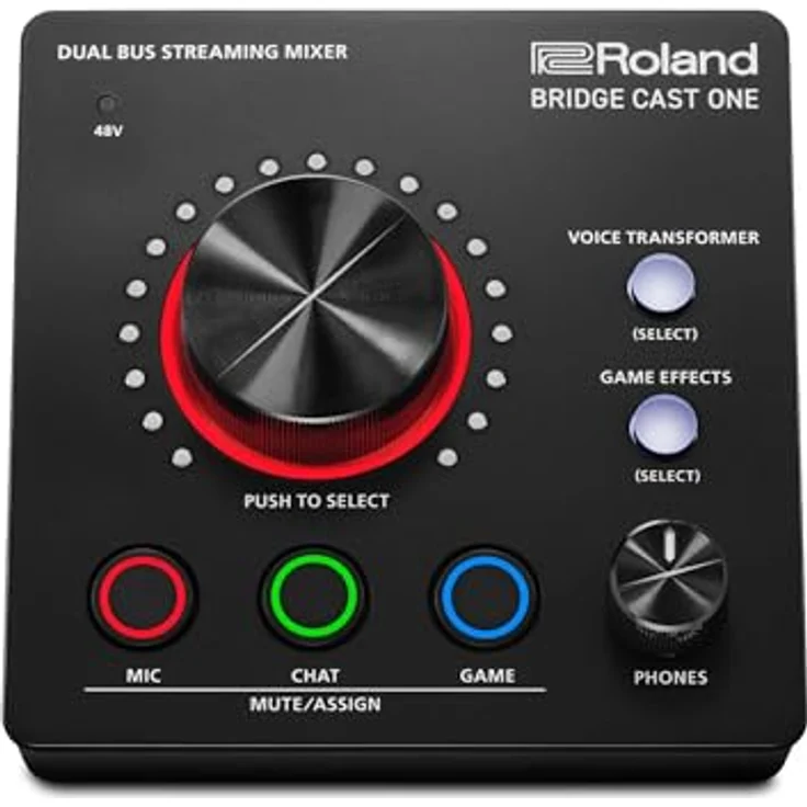 Roland BRIDGE CAST ONE Dual Bus Streaming Mixer | Kompakter Audio-Streaming-Mixer | Für Online-Gamer & Content-Produzenten | 32-Bit Hardware-DSP | USB-C Verbindung für Windows und Mac – Bild 1