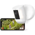 Ring Spotlight Kamera Pro Kabel (Spotlight Cam Pro Wired)| Überwachungskamera aussen mit HDR-Video, WLAN, Bewegungserfassung, Alexa-kompatibel | Festverdrahtete Sicherheitskamera mit LED & Sirene