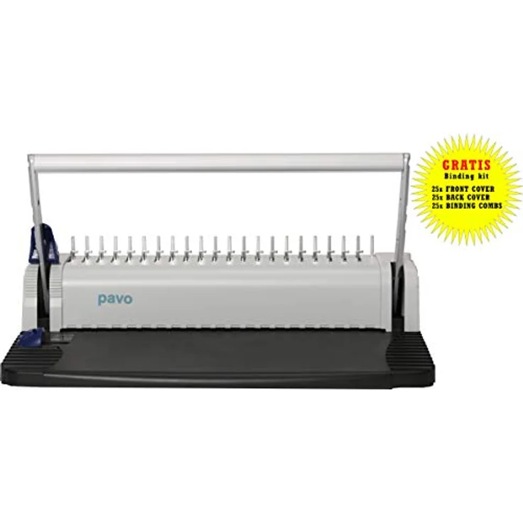 Pavo 8030903 Smartmaster 2 Bindemaschine, Bindegerät bis 150 Blatt, inklusive 75teiligem Starterset, schwarz – Bild 4