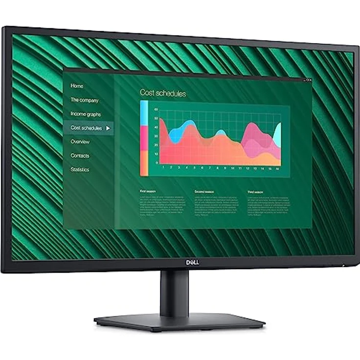 Dell E2723H 27 Zoll Full HD (1920x1080) Monitor, 60Hz, VA, 5ms, DisplayPort, VGA, 3 Jahre Garantie, Schwarz – Bild 2