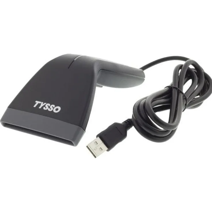 Deltacoimp CCD-1800 Barcode-Scanner, mobiler Terminalscanner mit 2D- und 1D-Barcode-Unterstützung, Scanleistung bis 270 Scans/Sekunde, Schwarz
