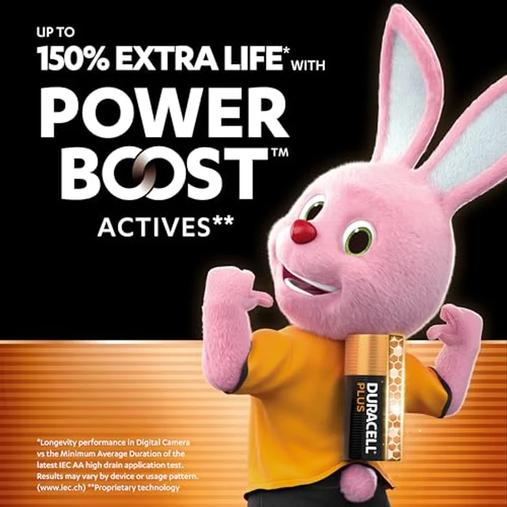Duracell Plus AA BOOST K4, Hochleistungsbatterien für lange Lebensdauer und hohe Energieeffizienz – Bild 3