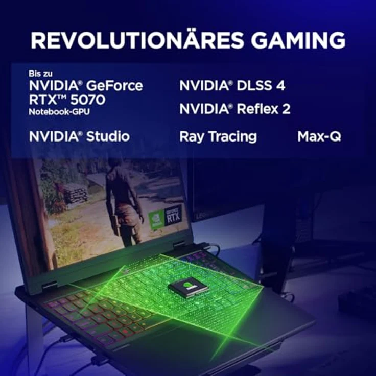 Lenovo Legion 5i 15IRX10 Gaming AI Laptop, 15.1" WQXGA 165Hz OLED, NVIDIA GeForce RTX 5070, Intel Core i7-13650HX, 32GB RAM, 1TB SSD, Win11, QWERTZ, Eclipse Black, 3 Monate GamePass – Bild 4