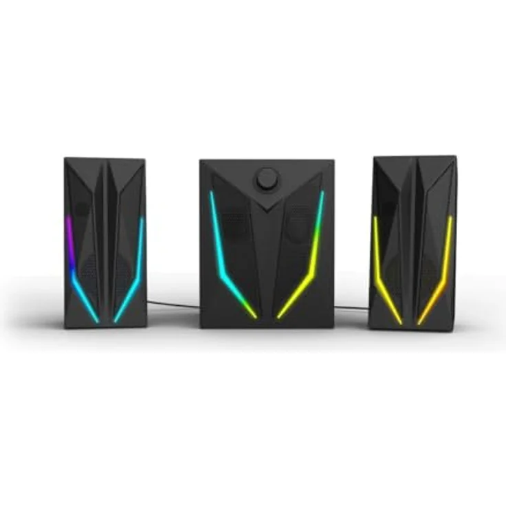 uRage 2.1-Gaming-Lautsprecherset "BLAST-R 621", 20W, RGB-Illumination, USB- und 3,5-mm-Anschluss, schwarz – Bild 2