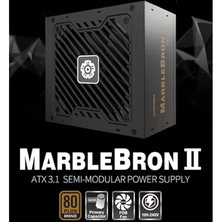 ENERMAX MARBLEBRON II EMB750-TD60D, 750 Watt modulares 3.1 ATX Gaming Netzteil mit 80PLUS Bronze und ETS-TD60D CPU Dual-Tower Kühler mit Digitalstatusanzeige – Bild 2