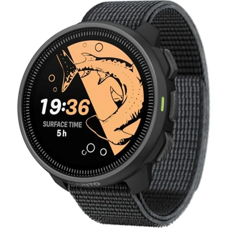 SUUNTO Nautic S, Tauchcomputer mit AMOLED-Bildschirm, 60 Stunden Tauchzeit, 80 Meter wasserdicht, GPS, Offline-Karten, drahtlose Gasanalysen, Suunto APP