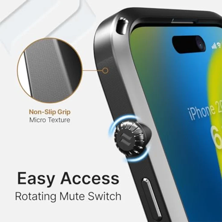 Catalyst Influence Case compatible with Magsafe iPhone 15 Stealth Black - Handyhülle mit Magsafe Kompatibilität für das iPhone 15 in Stealth Black Farbe – Bild 4