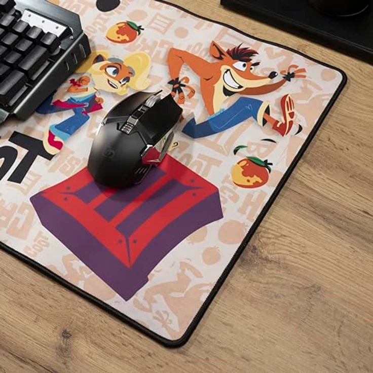 Dpi Merchandising Crash Bandicoot Mousemat "Illustration" (XXL), 80 x 35 cm, gummierte Rückseite für rutschfesten Halt, hochwertige Farbtreue – Bild 6