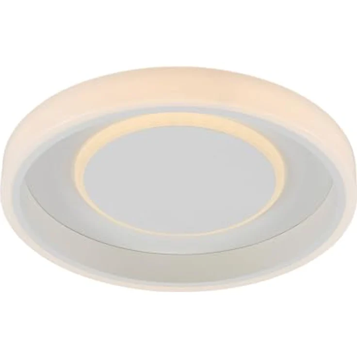 Lindby LED Deckenleuchte 'Wikani' dimmbar mit Leselampe in Weiß aus Metall - LED-Deckenlampe für Wohnzimmer, inkl. Dimmer und Fernbedienung – Bild 1