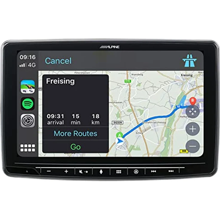 Alpine INE-F904D 1DIN Chassis, 9 Zoll Touchscreen mit integrierter Navigation, DAB+, HDMI, Apple CarPlay und Android Auto, schwarz – Bild 4