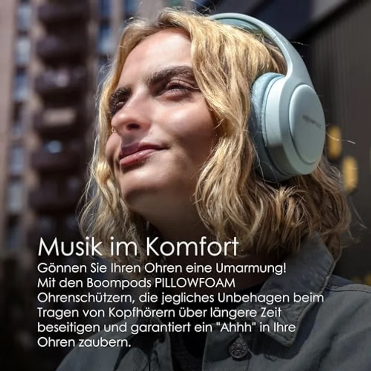 Boompods Headpods Pro2, Kabellose Kopfhörer mit 50 h Akkulaufzeit, drei EQ-Einstellungen und Bluetooth 5.3, Schwarz – Bild 4