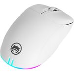 GAMIAC PA50 Gaming Maus, ergonomisch, kabelgebunden, ultraleicht mit 50g, 1.000 Hz Abtastrate, weiß