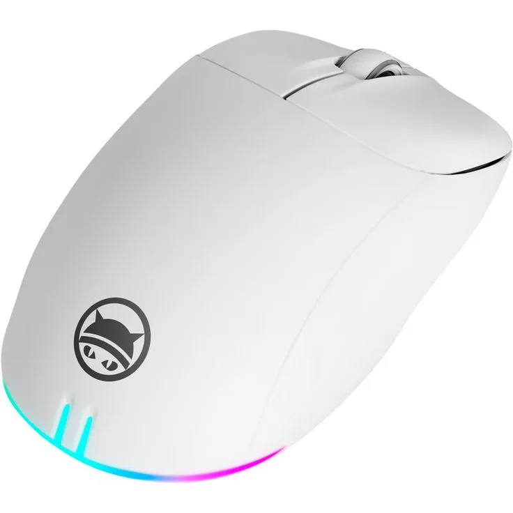 GAMIAC PA50 Gaming Maus, ergonomisch, kabelgebunden, ultraleicht mit 50g, 1.000 Hz Abtastrate, weiß