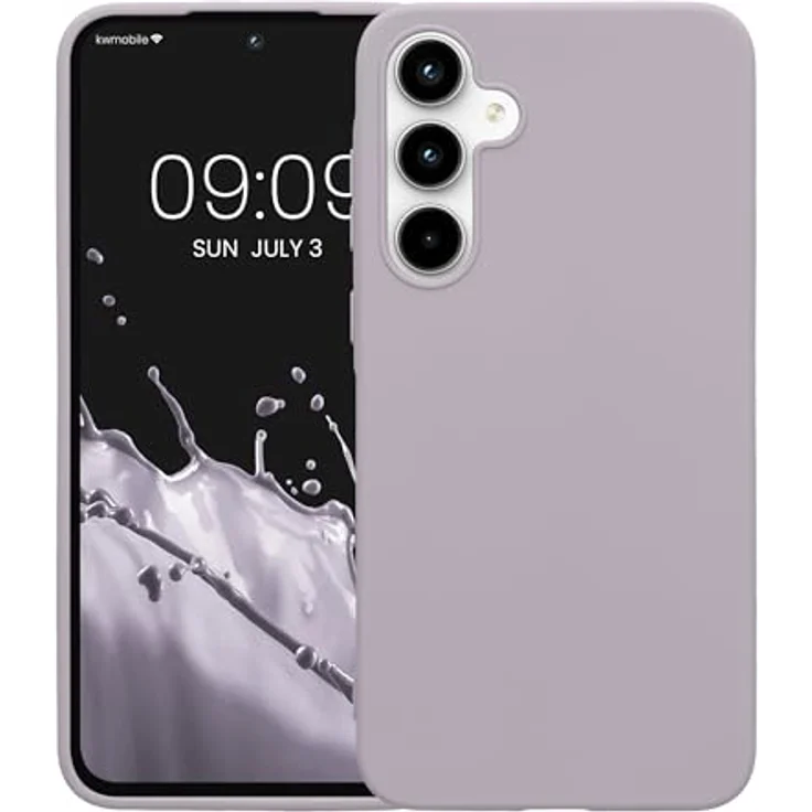 kwmobile Hülle für Samsung Galaxy A35 - weiches TPU Silikon Case, kabelladesfähig, lavendel – Bild 5