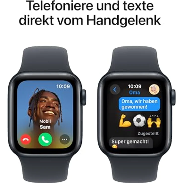 Apple Watch SE (2. Generation) GPS 40 mm Smartwatch mit Aluminiumgehäuse in Mitternacht und Sportarmband in Mitternacht (S/M) - Fitness und Schlaftracker, Unfallerkennung, Herzfrequenzmesser – Bild 4