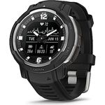 Garmin Instinct Crossover - Robuste Hybrid GPS-Smartwatch mit analoger Präzisionszeitmessung, über 40 Sport-Apps, Benachrichtigungen und Garmin Pay schwarz