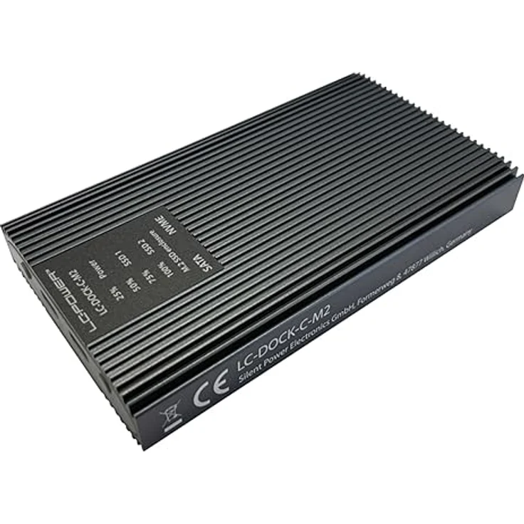LC-POWER LC-Dock-C-M2, SSD-Gehäuse M.2 mit NVMe, 10 Gbit/s, Anthrazit – Bild 3