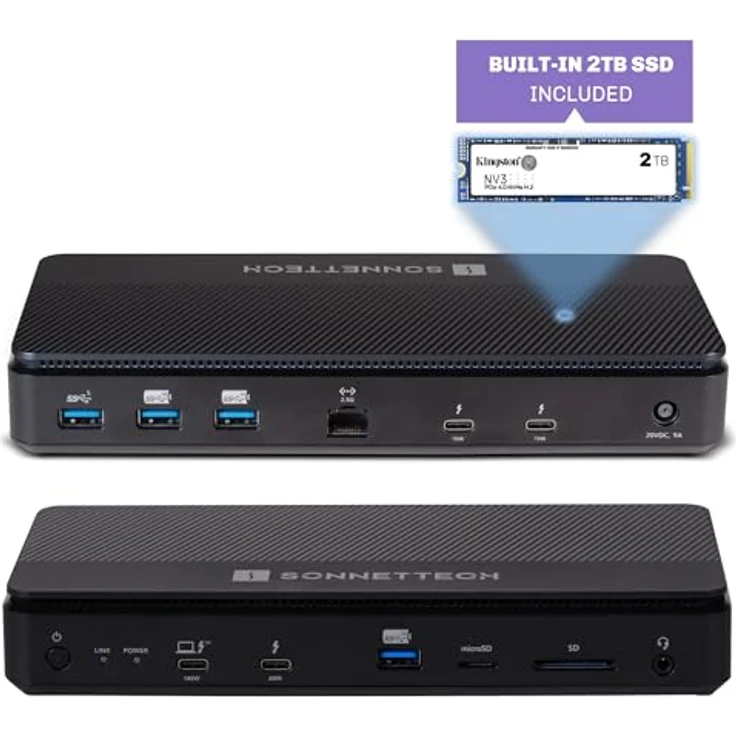 SoNNeT Echo 13 Thunderbolt 5 SSD Dock, 2TB - Hochleistungs-Dockingstation für Laptops mit präziser Verarbeitung – Bild 2