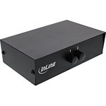 InLine AV Umschalter 2-Port, Cinch Audio Video Switch, mechanische Umschaltung ohne Stromversorgung, Metallgehäuse, 3X Cinch IN/Out, Modell 89302I
