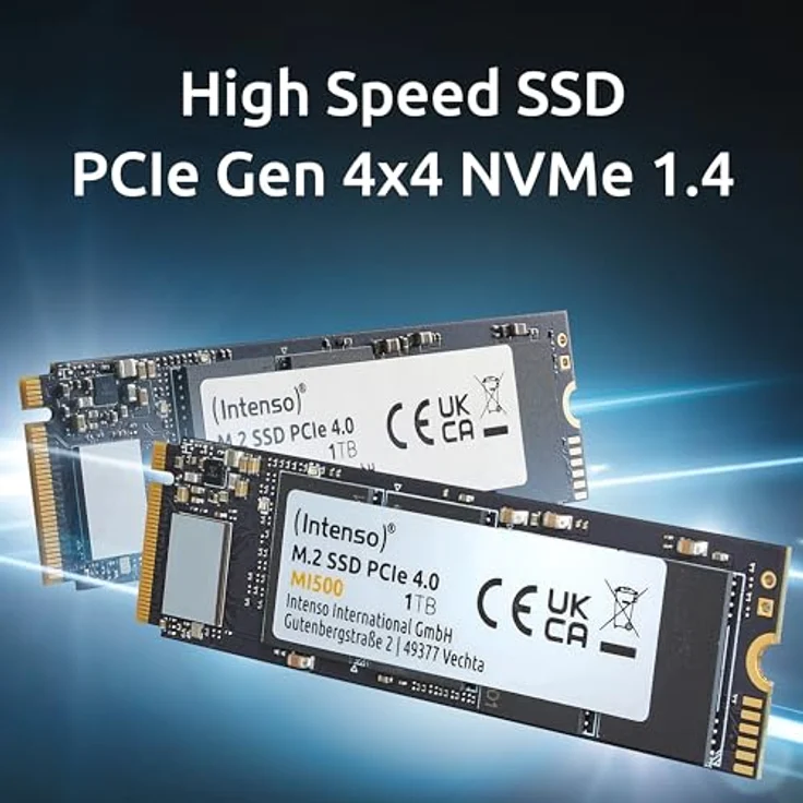 Intenso MI500 1 TB NVMe SSD, M.2 Interne SSD, PCIe 4.0 Gen4x4, 5300 MB/s Lesen, 4500 MB/s Schreiben, Solid State Drive, 1 TB – Bild 3